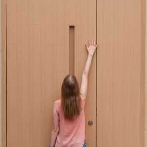 Oversized oak front door